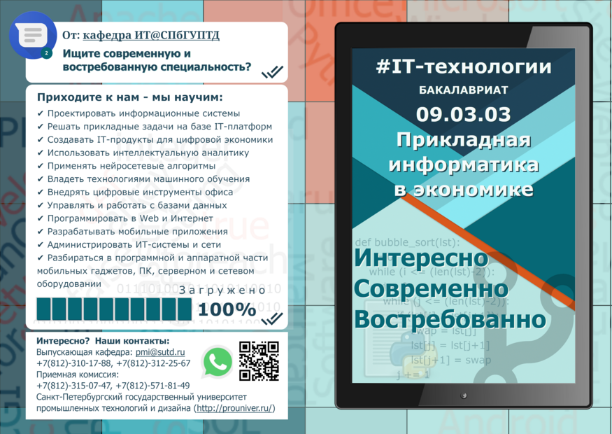 Бакалавриат Прикладная информатика в экономике